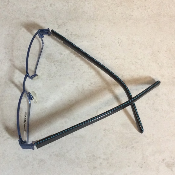 NWT Seventeen royal blue retro metal eyeglasses new old stock - Picture 12 of 16